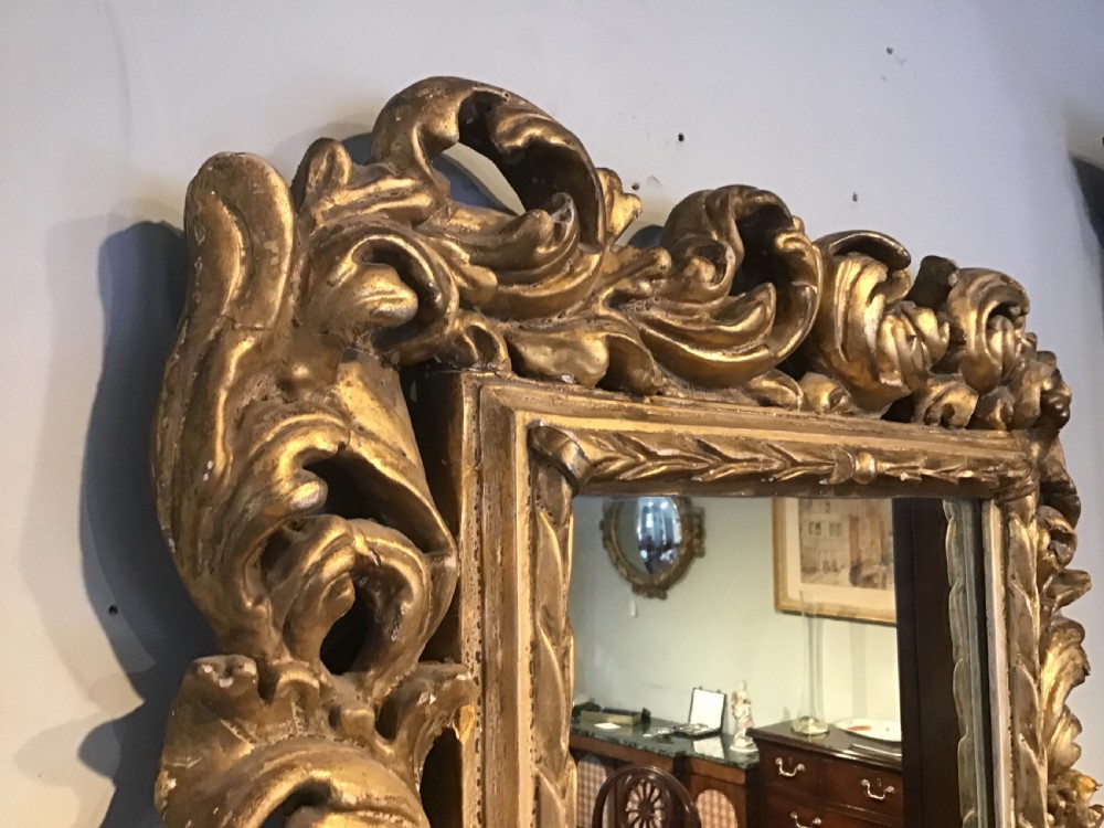 Antique carved giltwood mirror View IV
