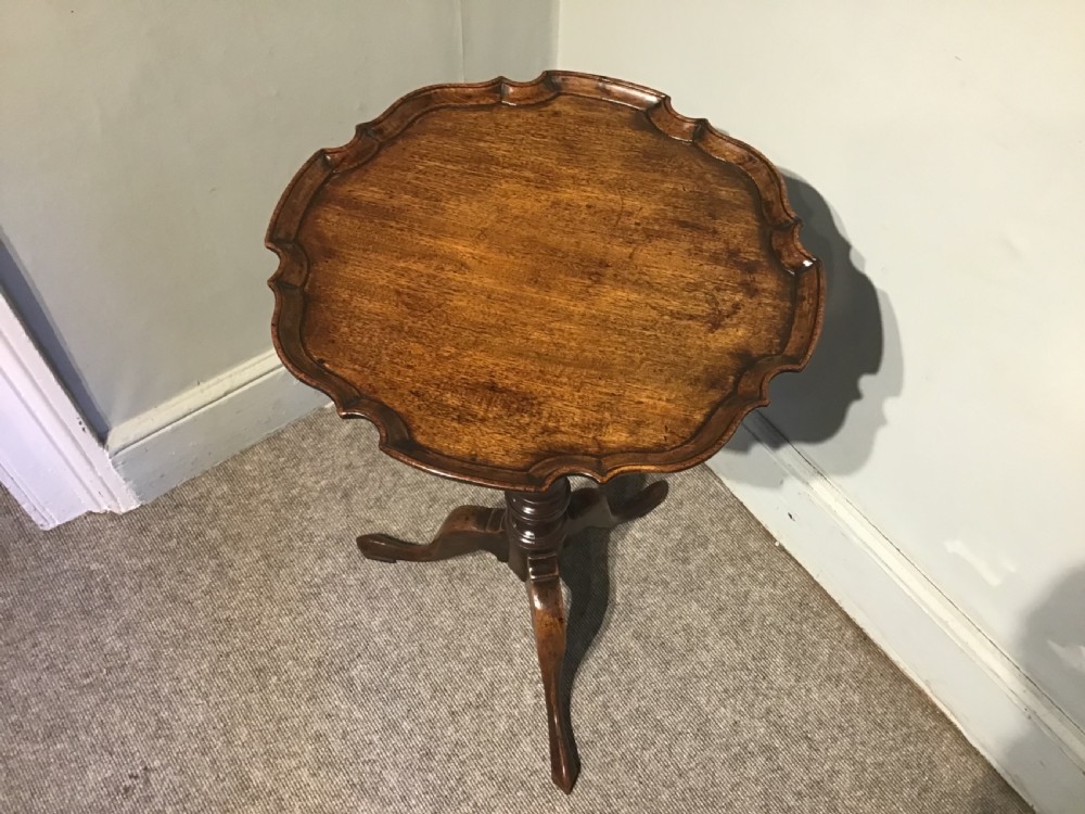 Antique piecrust tripod table View III