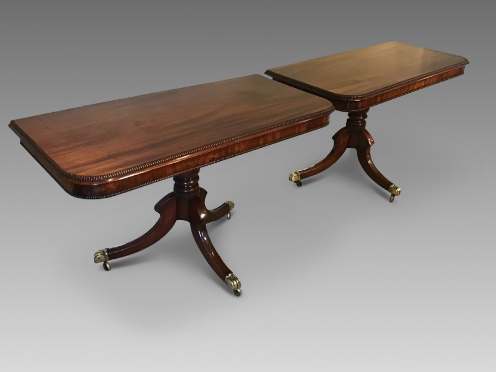 Pair of regency mahogany pedestal sidetables View II