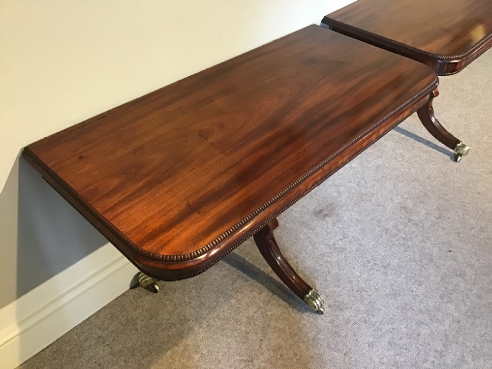 Pair of regency mahogany pedestal sidetables View III
