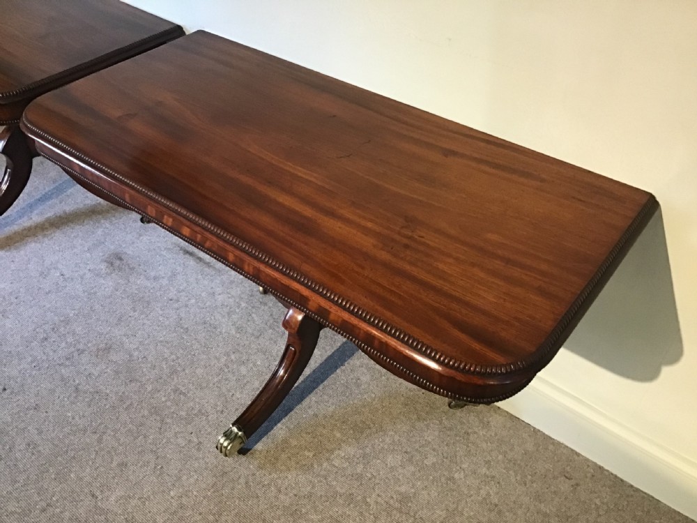 Pair of regency mahogany pedestal sidetables View IV