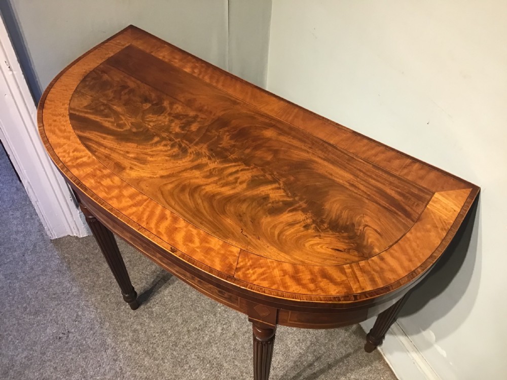 Antique mahogany card table View II