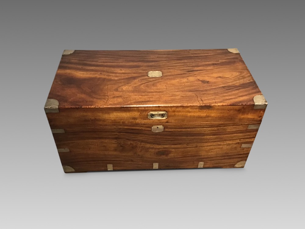 An antique campaign trunk View II