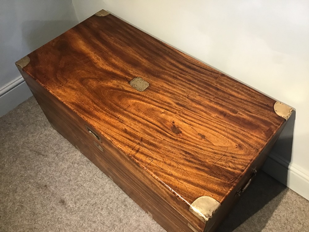 An antique campaign trunk View III