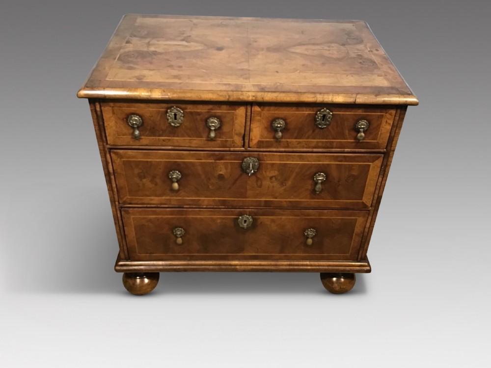 Small antique walnut chest of drawers