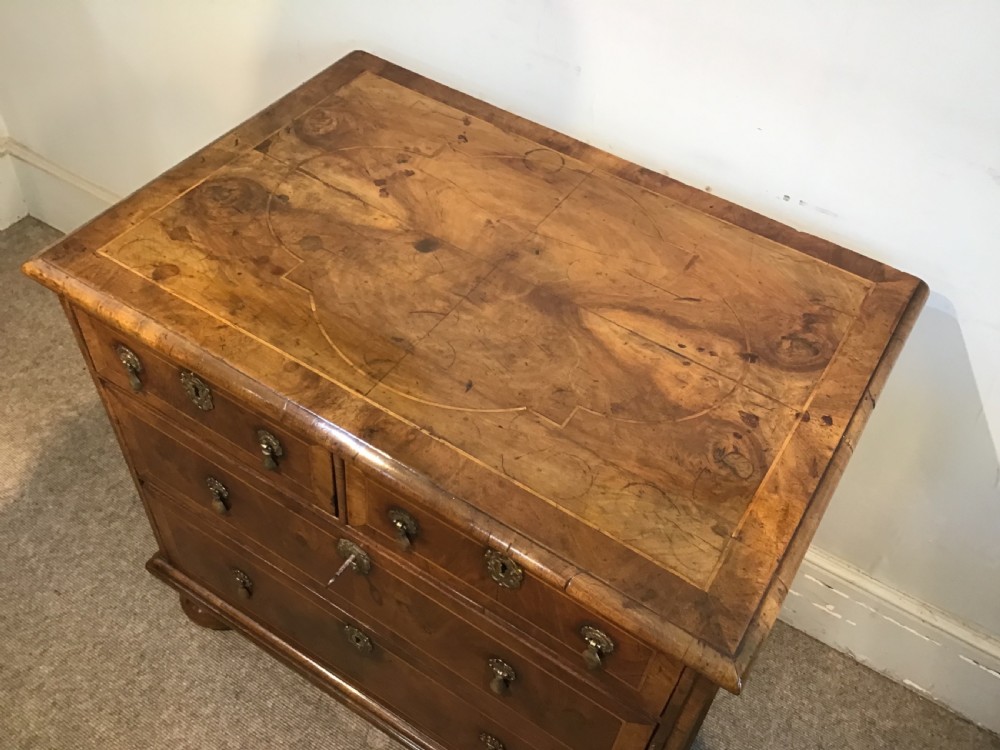 Small antique walnut chest of drawers View III