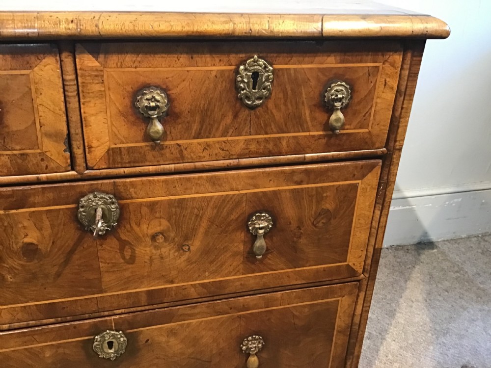 Small antique walnut chest of drawers View VIII