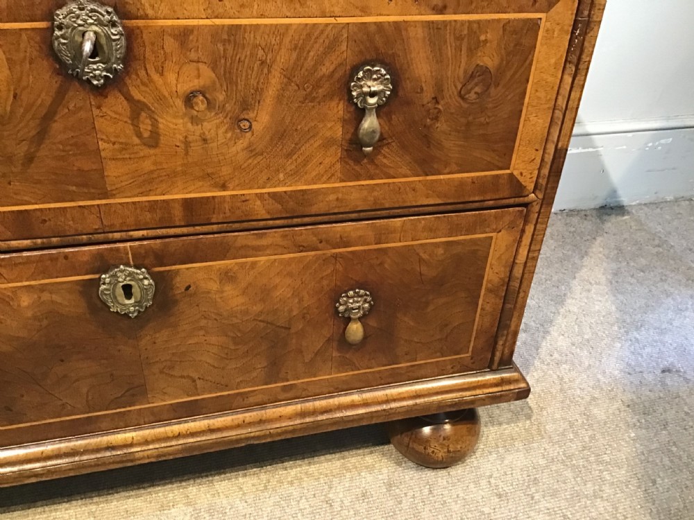 Small antique walnut chest of drawers View IX