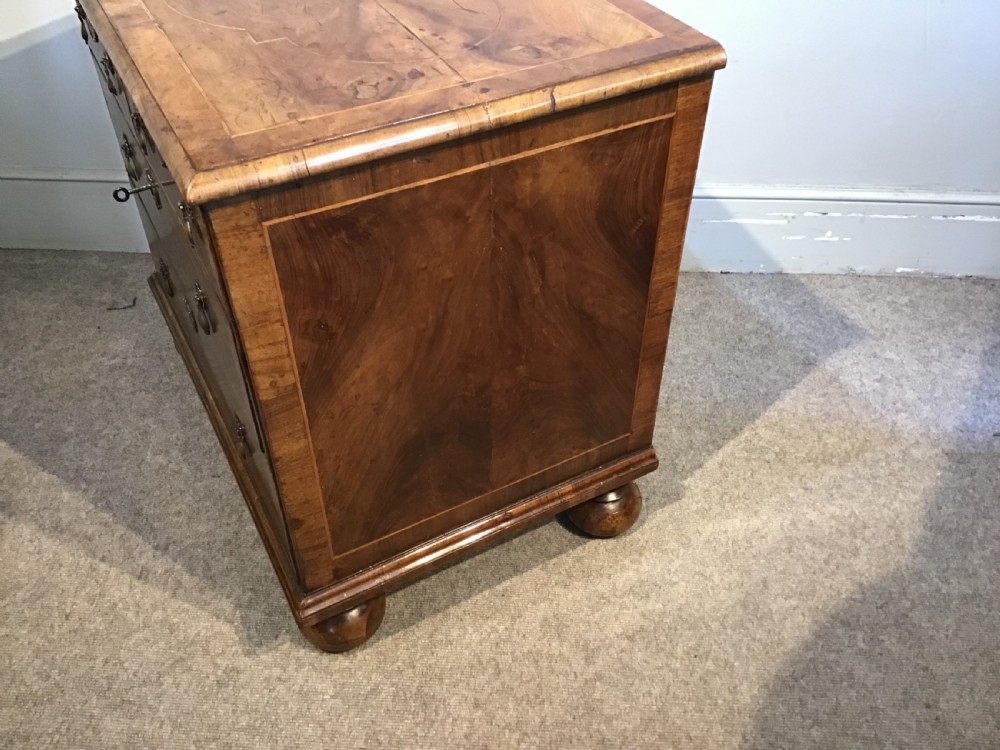 Small antique walnut chest of drawers View X