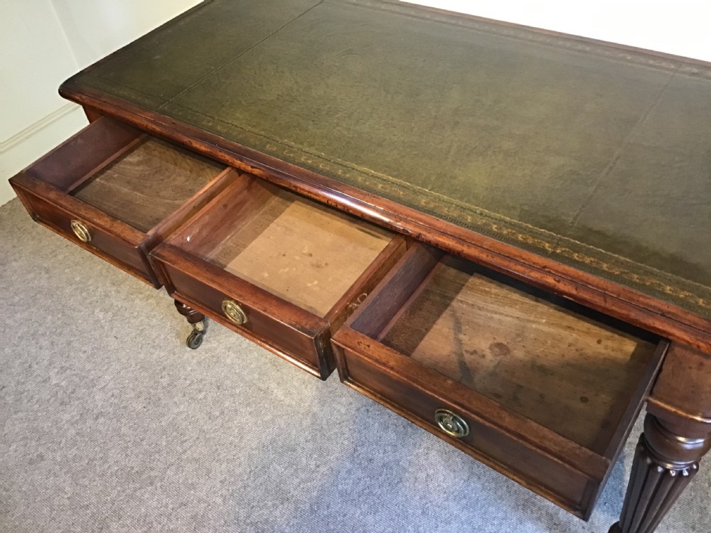 Antique mahogany writing table View IX