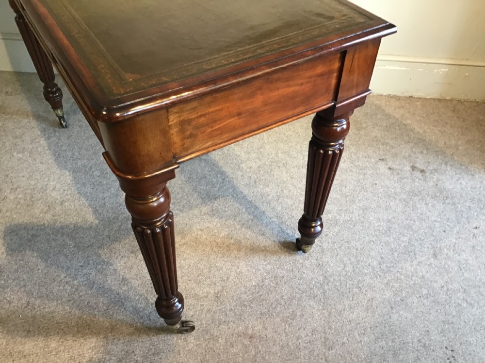 Antique mahogany writing table View XII