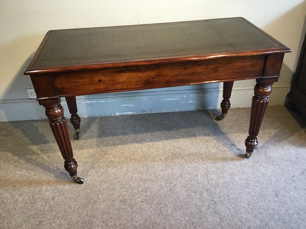 Antique mahogany writing table View XIII