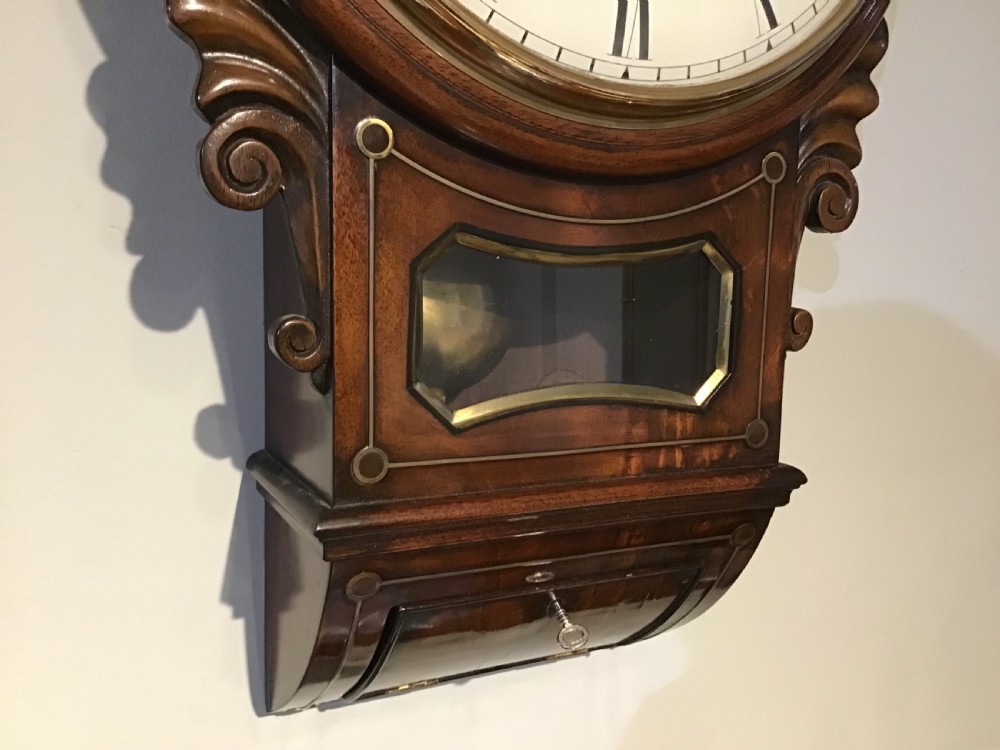 Antique mahogany wall clock View III