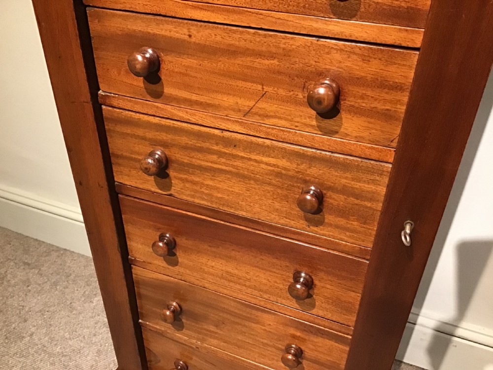 Antique mahogany Wellington chest View V