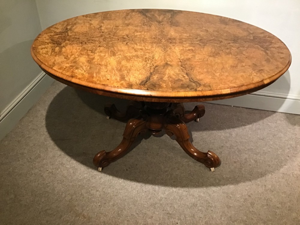Victorian oval walnut breakfast table View IX
