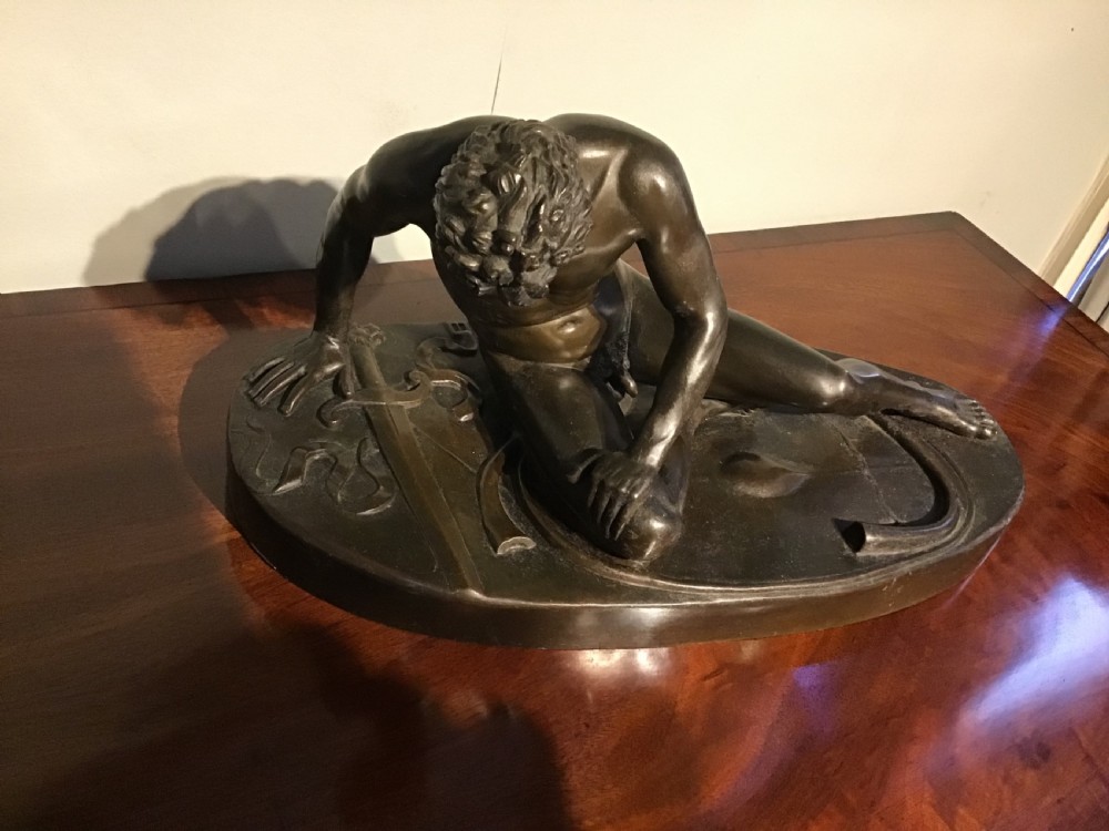 Antique bronze figure The Dying Gaul View II
