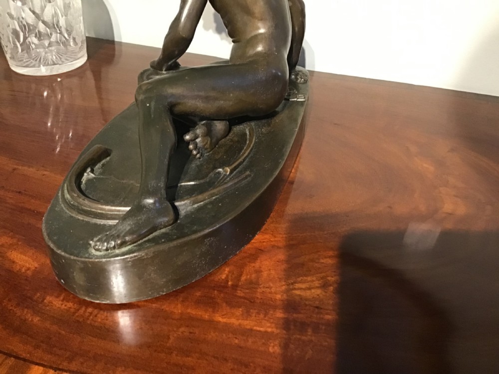 Antique bronze figure The Dying Gaul View III
