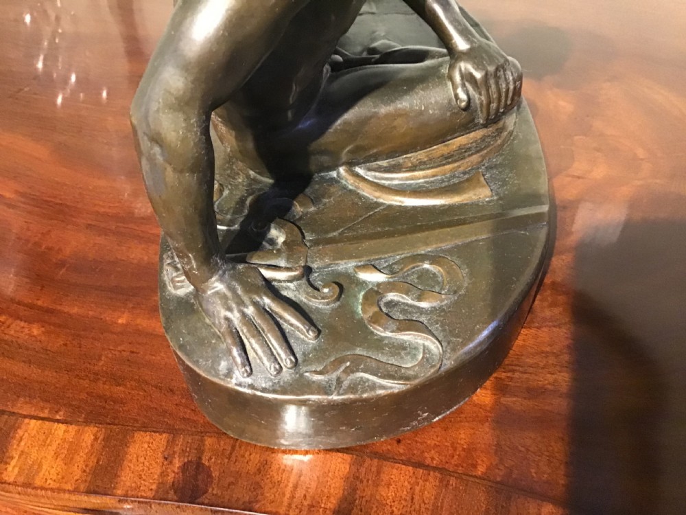 Antique bronze figure The Dying Gaul View VI