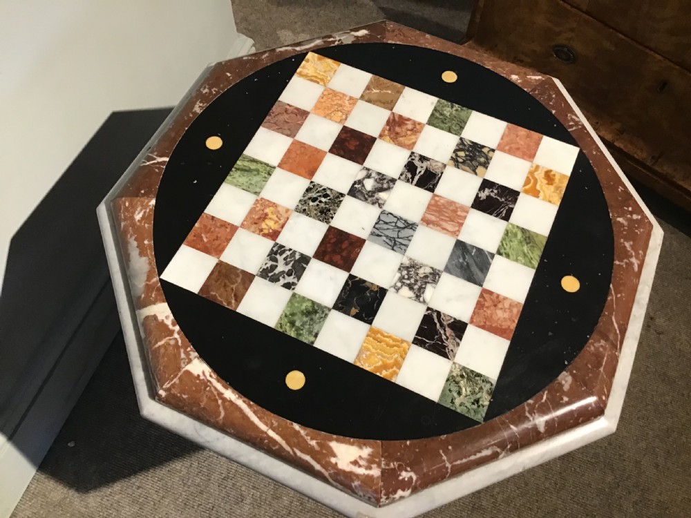 Antique chess table View IV