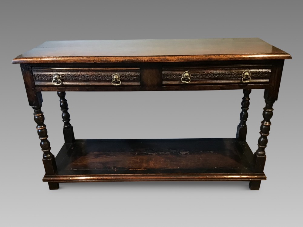 Antique oak dresser base
