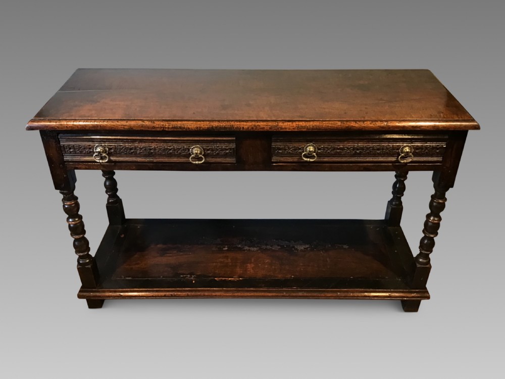 Antique oak dresser base View II