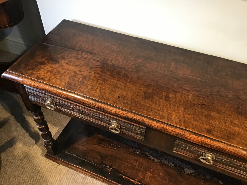 Antique oak dresser base View III