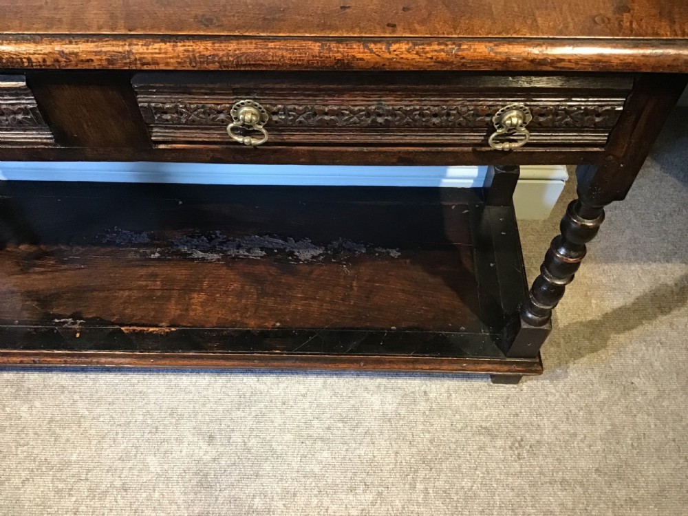 Antique oak dresser base View V