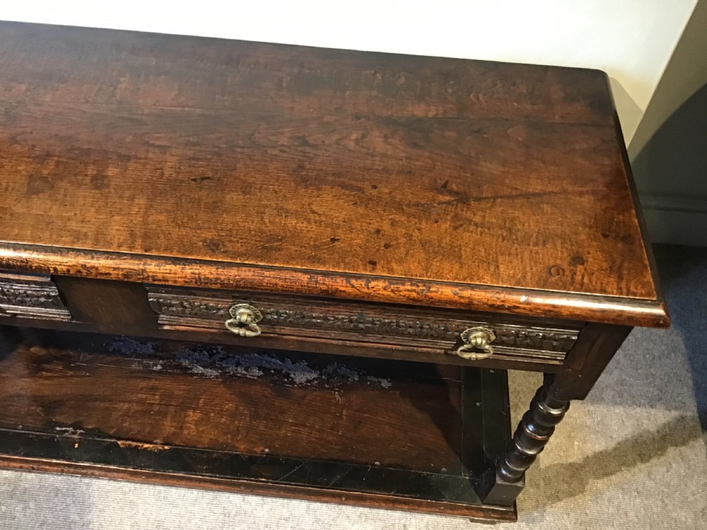Antique oak dresser base View VI