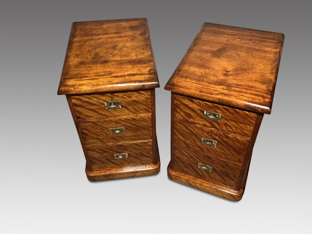 Pair of antique bedside chests View III