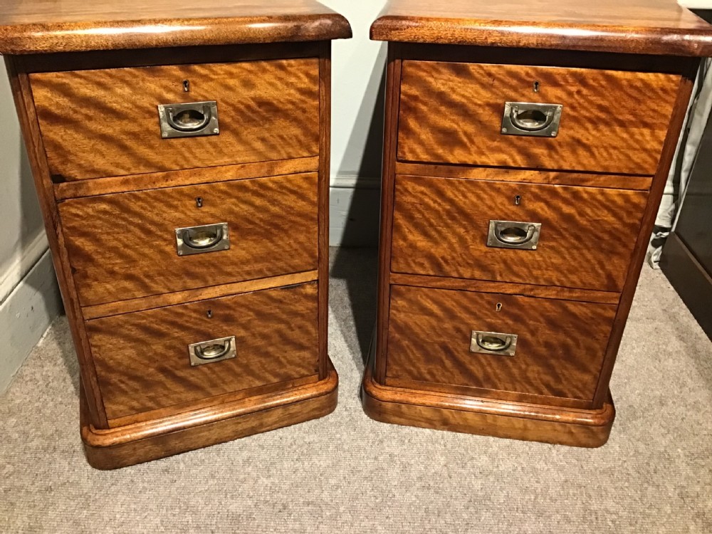 Pair of antique bedside chests View IV