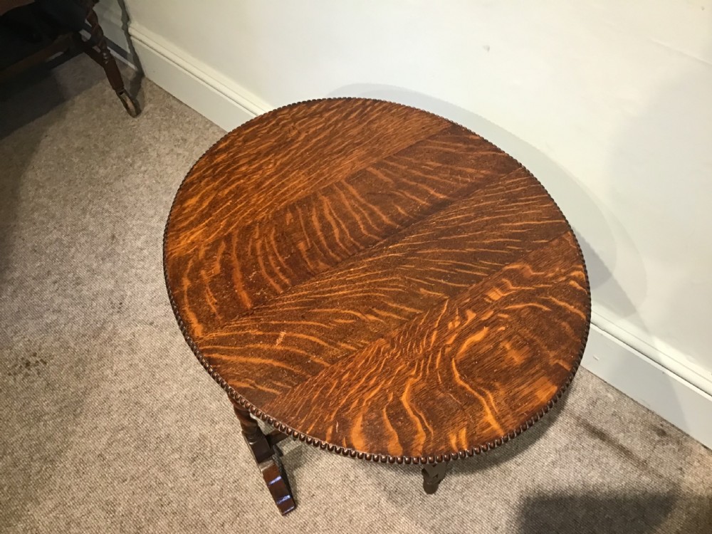Antique oak folding table View VI