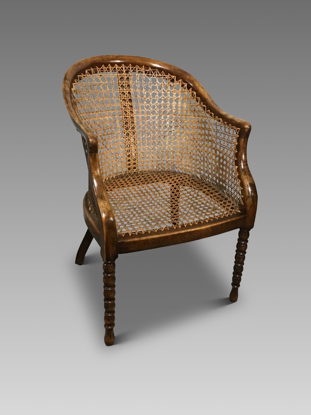 Antique beech Bergere chair