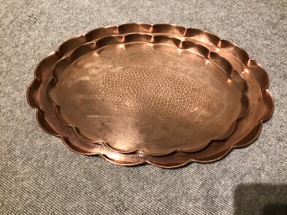 Set of four copper trays View IV