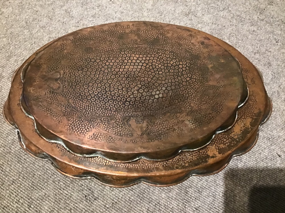 Set of four copper trays View VII