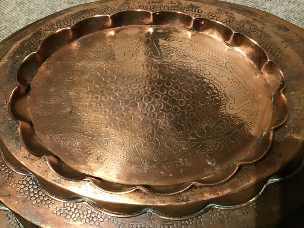 Set of four copper trays View IX