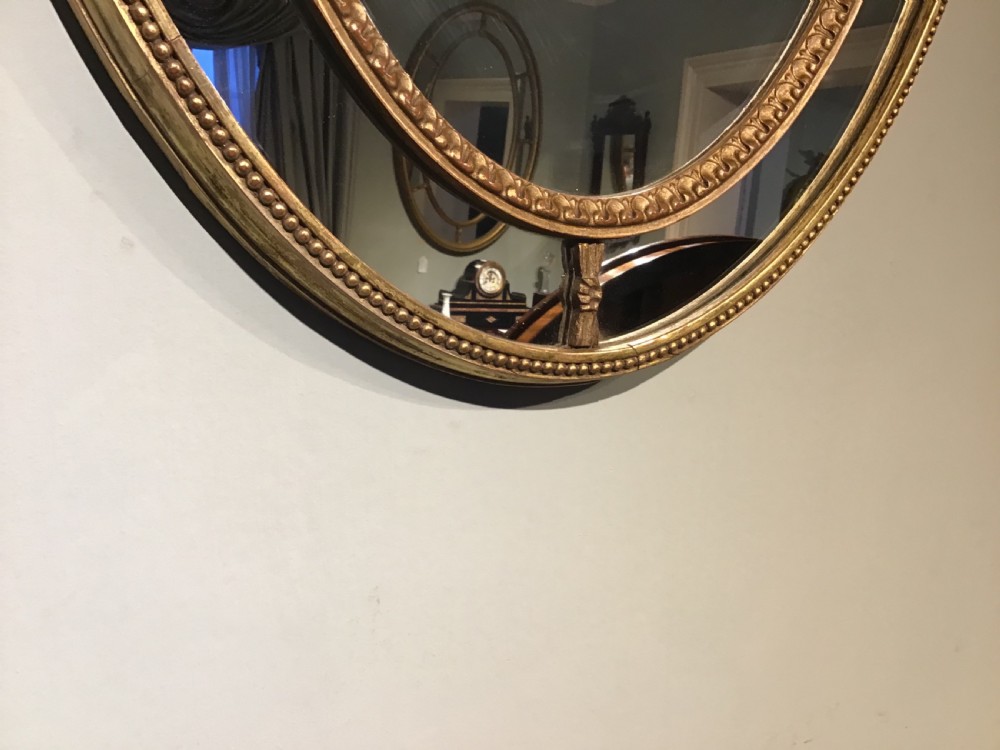 Antique oval gilt mirroe View II
