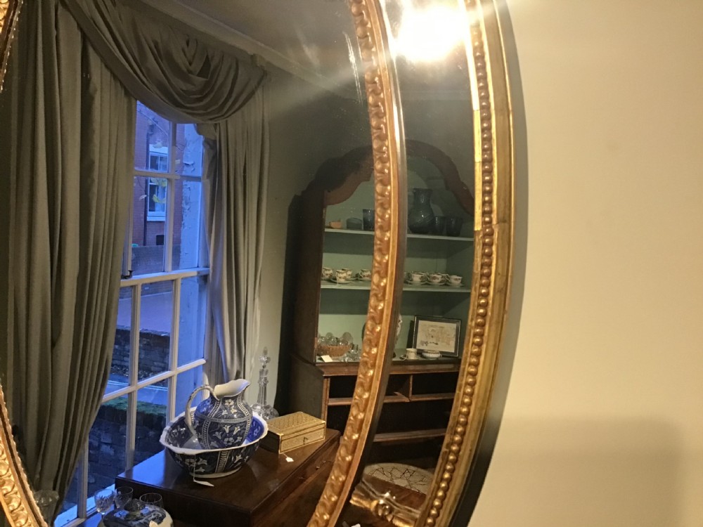 Antique oval gilt mirroe View V