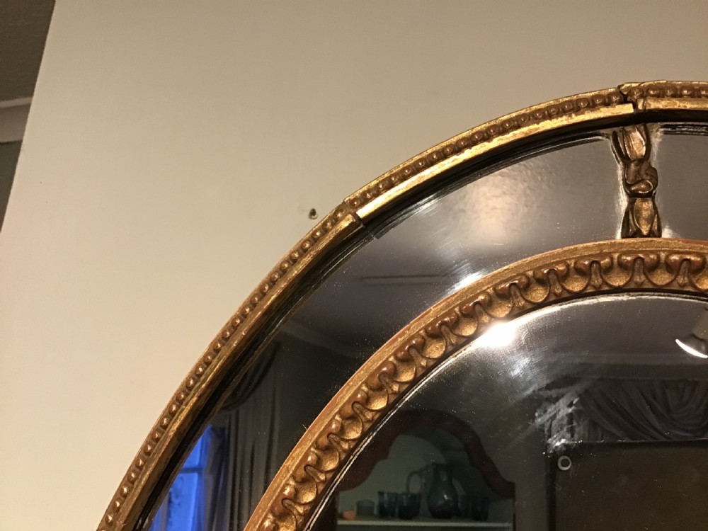 Antique oval gilt mirroe View VI