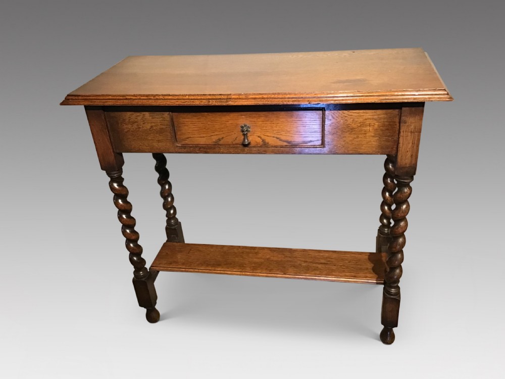 Antique oak hall table