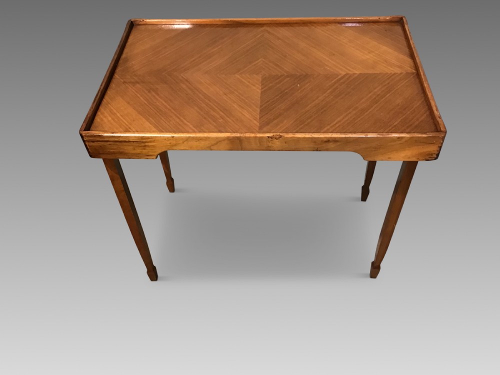 Antique walnut folding tray table
