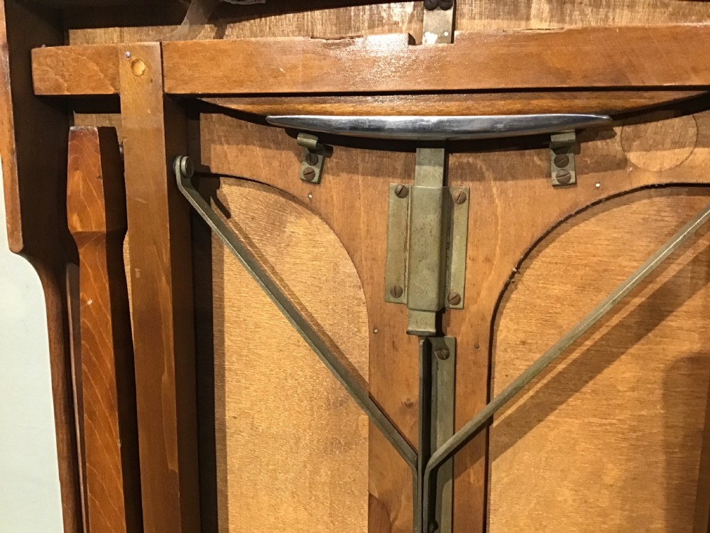 Antique walnut folding tray table View VI