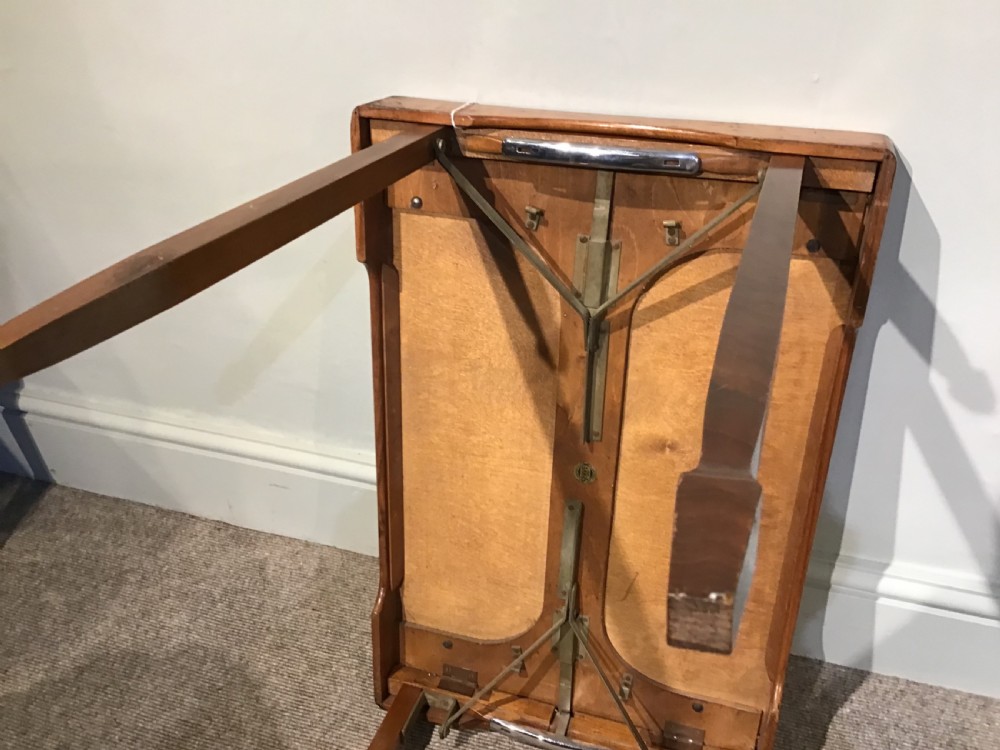 Antique walnut folding tray table View VII