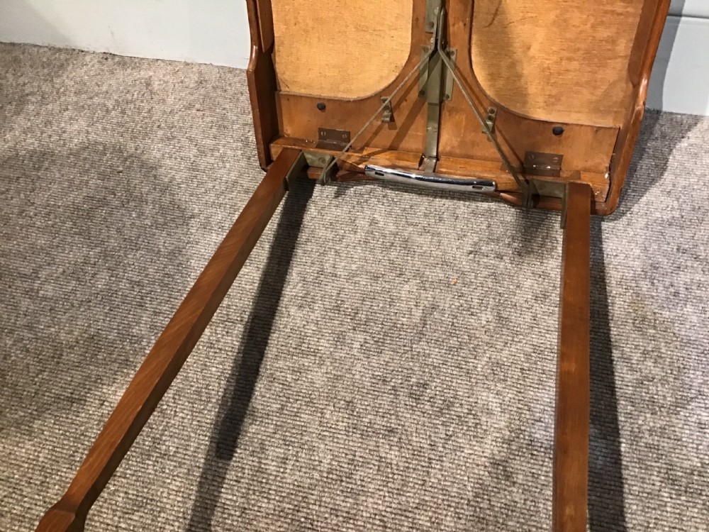 Antique walnut folding tray table View VIII