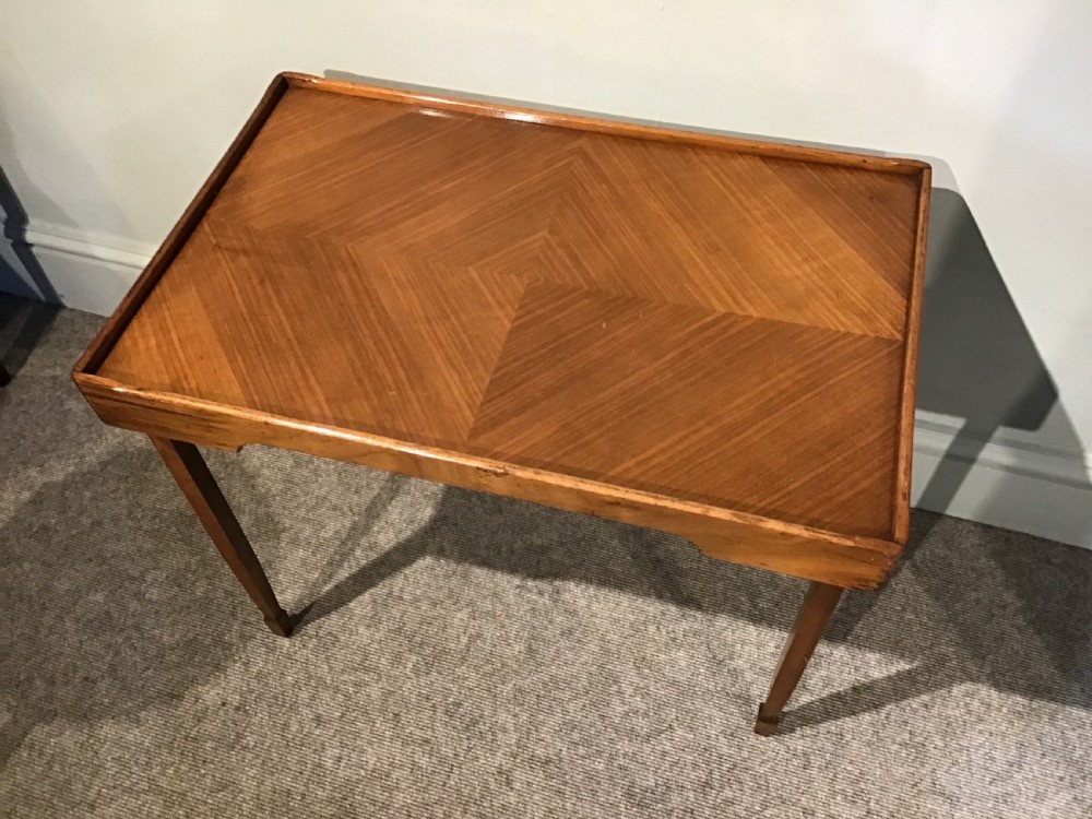 Antique walnut folding tray table View IX
