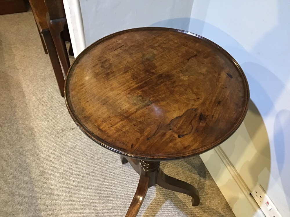 Antique mahogany tripod table View II