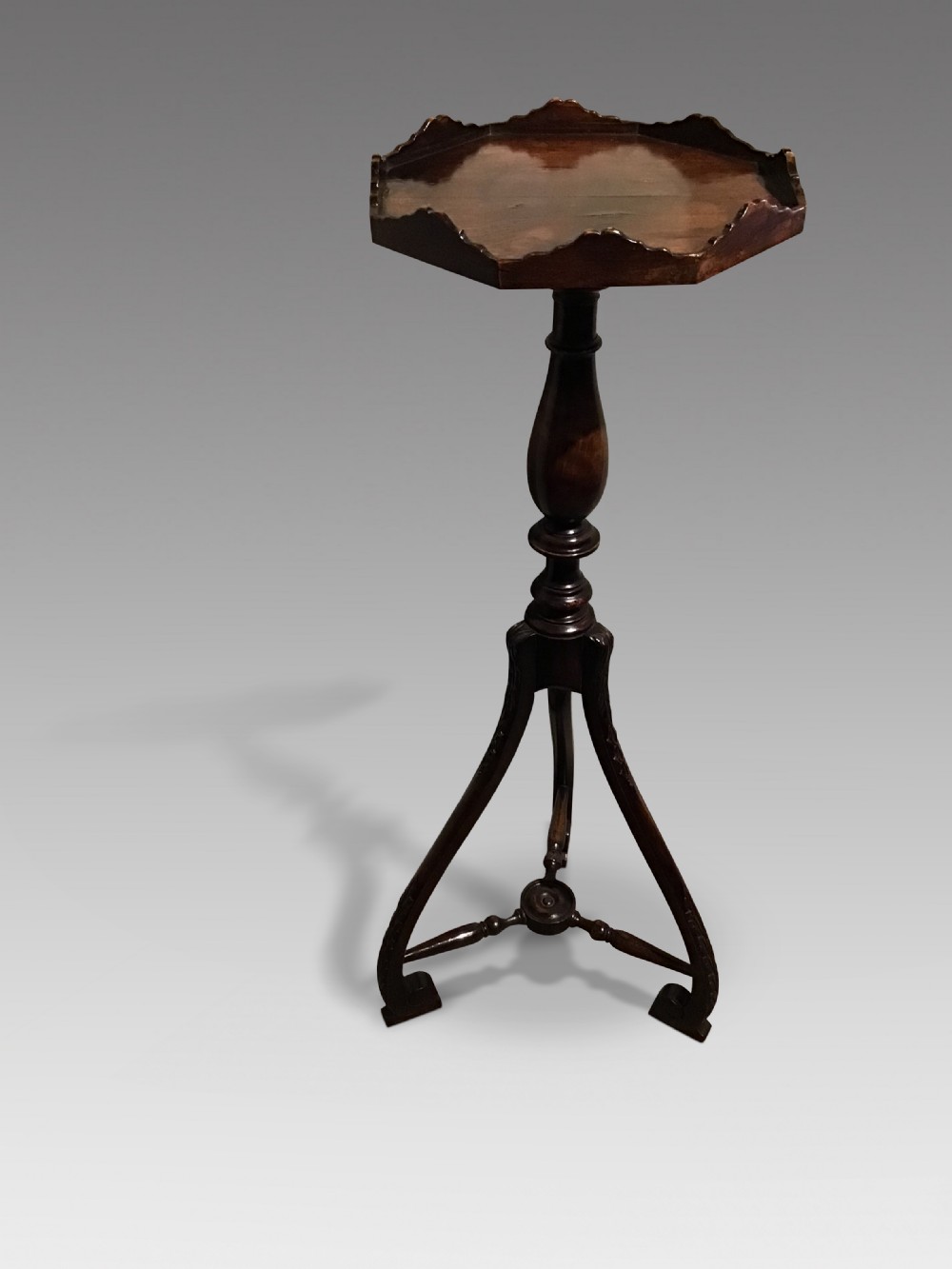 Antique walnut torchere