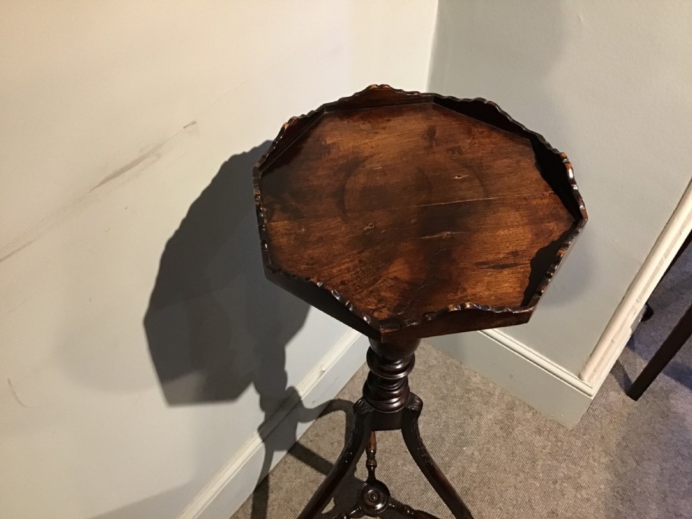Antique walnut torchere View II