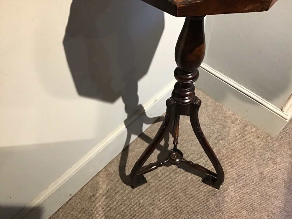 Antique walnut torchere View III