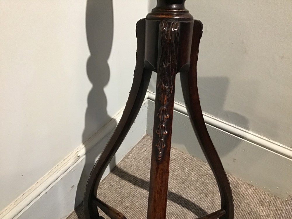 Antique walnut torchere View V