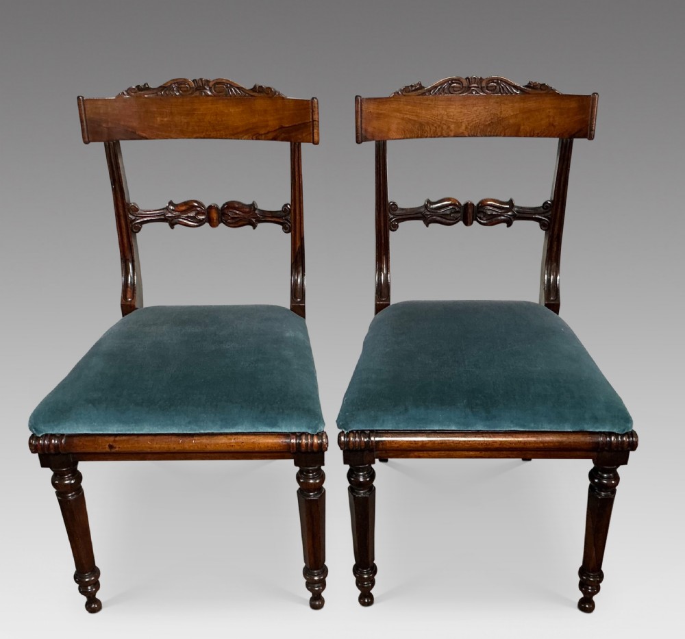 Pair of antique rosewood chairs